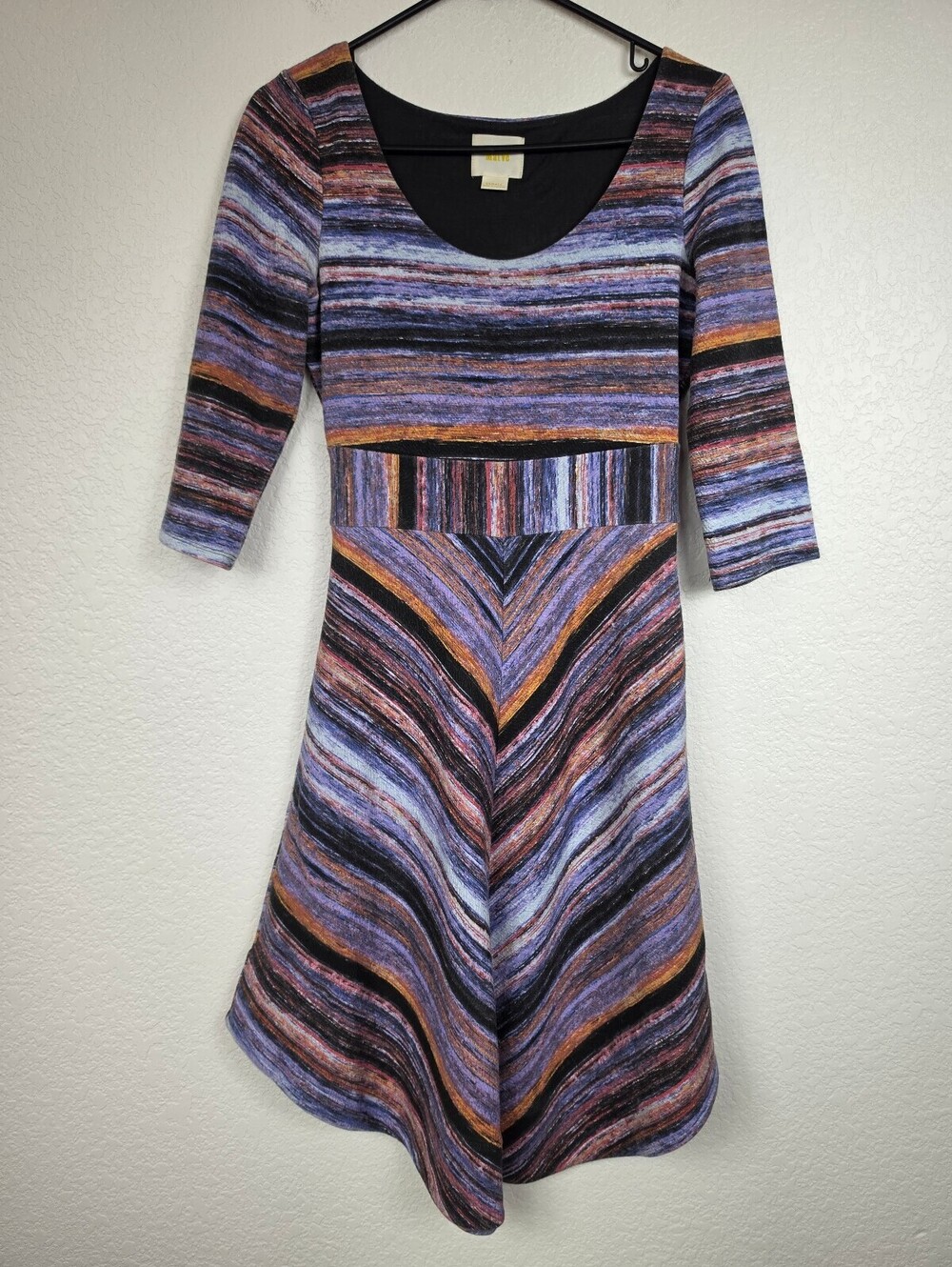 Anthropologie Maeve Retro Striped Knit Dress XS